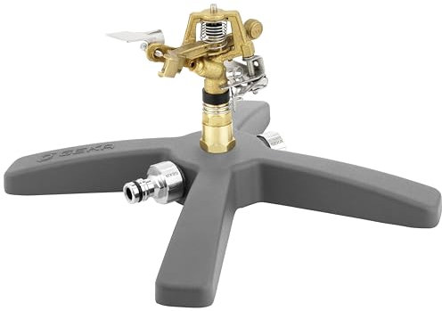 GEKA Irrigatore circolare e settoriale V 80 B (distanza di lancio circa 13 m, 2-4 bar, settore 20°-360°, irrigatore a leva oscillante, irrigatore da giardino, irrigazione da giardino) 17.0012.9