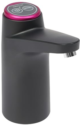 Elektrischer Wasserspender, Wasserflaschen Pumpe mit LED-Anzeige,Trinkwasserpumpe, USB-Akku 1200 mAh, Zwei Modelle, Wasserflaschenpumpe für Camping Zuhause Home Office (Schwarz)