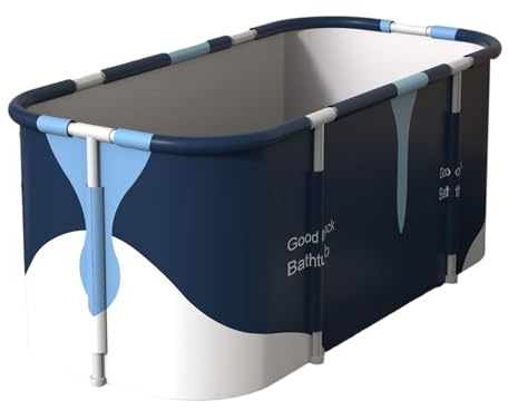 Plegable - Bañera portátil, piscina para personas dobles, gran bañera plegable para adultos, para el hogar, jardín, bañera plegable para terraza y camping, 23,62 x 19,68 pulgadas, ideal para relajarse
