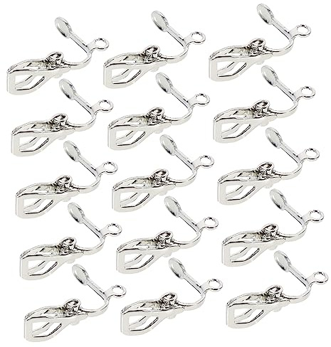 DOITOOL 50 Stück DIY Ohrclip Basis Dreieck Ohrclips Schmuck Zubehör für Schmerzfreies Ohrringe Selbst Herstellen für Kreative Projekte