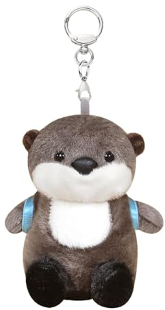 Hanaoops Portachiavi di Peluche Kawaii Ciondolo a Forma di Otter Animale Cartoni Portachiavi per Sorpresa, Portachiavi e Ciondolo Borsa (A, Taglia unica)