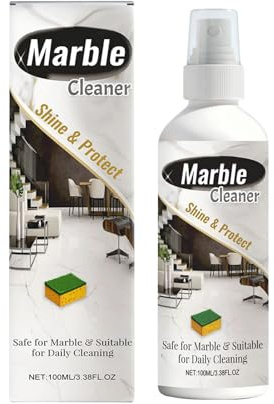 Bohany Pulitore Per Tavoli In Marmo,100ml Multiuso Quotidiano Sicuro Lucidatore Pulizia - Ripristinatore di Lucentezza per Marmo e Rimozione Macchie | Per Quarzo Pietra Saponaria Interno Esterno