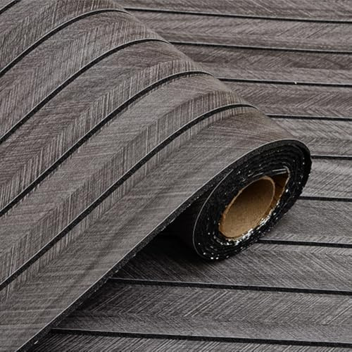 ANBILILA 3D Self Adhesive Wood Wall Panels, 40x300CM Peel and Stick Slat Effect Wallpaper, Soundproof Waterproof Vinyl Wall Stickers for Bedroom Living Room Decor