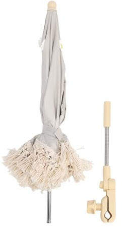 Segrehy Sombrilla para Cochecito de bebé, sombrilla con Bloqueo UV, Abrazadera de ángulo Ajustable, sombrilla Universal para bebé, Silla de Playa, Cochecito (Paraguas de crisantemo)