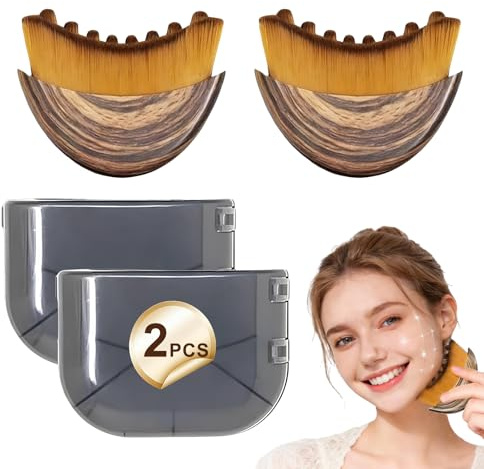 2 PCS Lymphatic Contour Face Brush - Manual Lymphatic Drainage Brush for Face Sculpting, Ergonomically Designed (2 PCS Contour Face Brush)