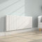 NRG 600x1593mm Gloss White Radiator Horizontal Oval Panel Bathroom Designer Double Rad Central Heating