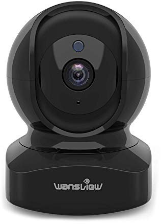 wansview Caméra de Surveillance Wi-FI, 2K Caméra IP Intérieur FHD avec Alerte instantanée, Audio Bidirectionnel et Vision Nocturne pour Surveillance de Animal de Compagnie/Bébé - Q5 Noire