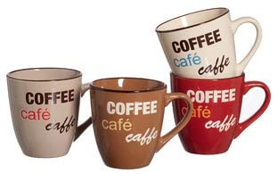 Ritzenhoff & Breker Kaffe-Serie Coffee Talk Größe 4er Set Kaffeebecher 390 ml Coffee Talk
