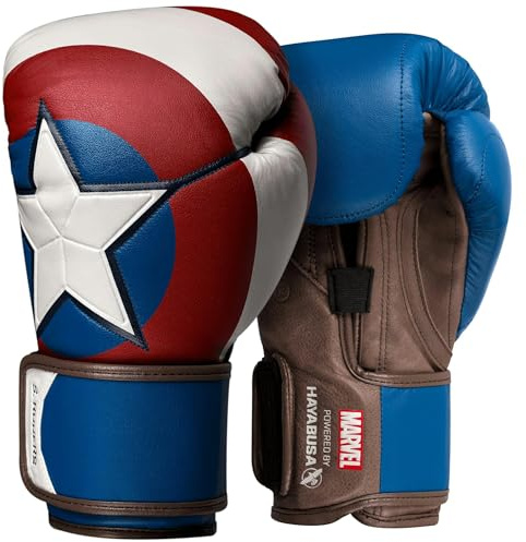 Hayabusa Marvel Hero Elite Boxing Gloves for Men and Women - Captain America, 12 oz