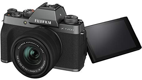 Fujifilm X-T200 - Kit cámara con Objetivo Intercambiable XC15-45/3.5-5.6 PZ,Tarjeta 16 GB, Color Antracita