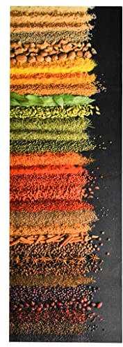 vidaXL Tapis de Sol de Cuisine Lavable Paillasson Moquette de Sol Tapis Antidérapant Bureau Salon Couloir Maison Intérieur Epice 60x180 cm