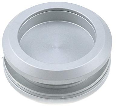 Semetall Poignée de porte de douche coulissante en alliage d'aluminium dos à dos en verre Poignée ronde pour porte de douche en verre (argent, 40 mm de diamètre intérieur)