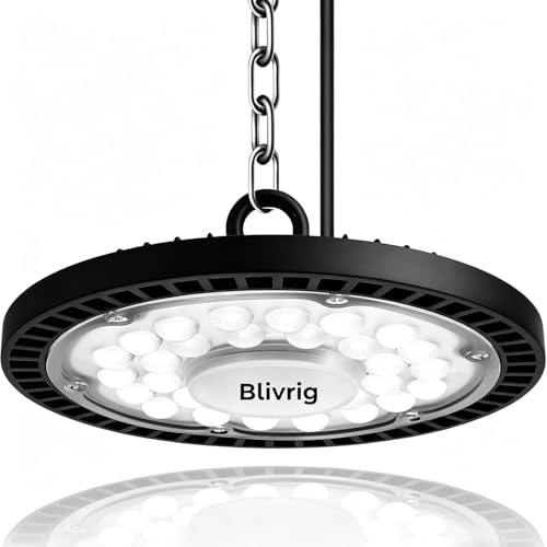 Focos LED Industriales 200W, UFO Campana LED Industrial 20000LM | 6000K Blanco Frío, Ángulo de haz 120°, Súper Brillante 180 LEDs, IP65 Impermeable, Iluminación para Naves Industriales Taller