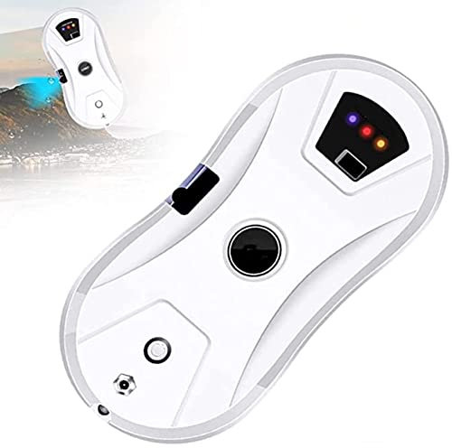 CHUNTIANMEI Eléctrico Robot Limpiacristales Ventana,Robot Limpiacristales Automático con Mando a Distancia Control,Inteligente Sensores Reconocimiento,Sistema Anticaidas,White
