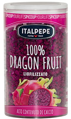 Italpepe, Dragon Fruit Liofilizzato, Alto contenuto di Calcio, Ideale da Aggiungere su Gelati e Yogurt, Ottimi per Creare Frullati e Colazioni Sane, Senza Zuccheri Aggiunti