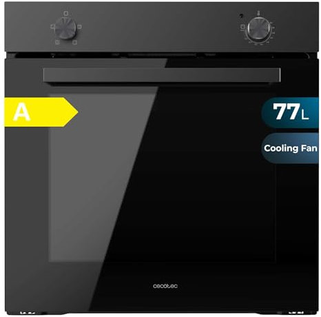 Cecotec Horno Integrable Convencional de 77L Bolero Hexa C126000 Dark Inox A. 2800W, 4 Funciones, Modo Convección, Steam Base X2, Bajo Consumo, Fácil Limpieza, 5 Posiciones