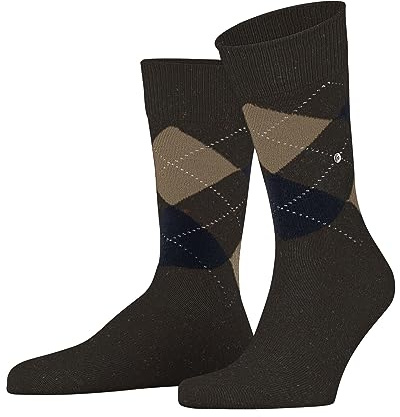 Burlington Dundee M So laine viscose fantaisie 1 paire, Chaussettes Homme, Marron Buckeye Melange 5046, 40-46