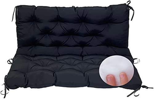 URBERY Bankauflage mit Rückenteil -2-3-Sitzer Kissen für Gartenbank,Sitzer Polsterauflage für Sitzbänke und Hollywoodschaukeln (A 100x100x10cm)