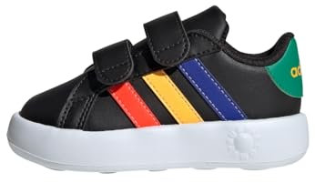 adidas Grand Court 2.0 Shoes Kids, Zapatillas Unisex niños, Core Black Lucid Blue Court Green, 22 EU