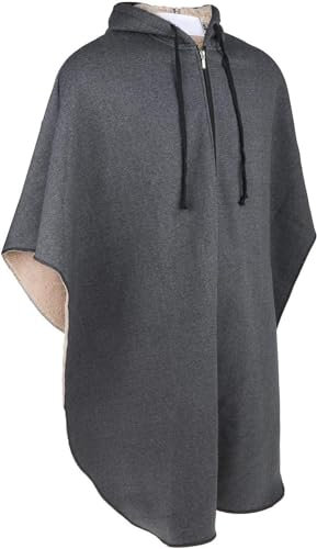 Joyfitness Rollstuhl-Warmbezüge, tragbarer Deckenmantel, winddichter Rollstuhl-Umhang-Poncho mit Kapuze, mit Fleece gefütterte Reise-Thermodecke für Beine und ganzen Körper