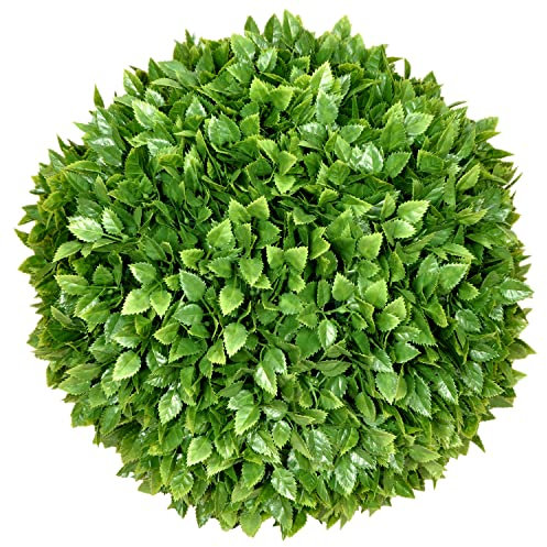 ECOOPTS 8 Artificial Topiary Ball Lifelike Plants Rose Leaf Boxwood Decor Cone for Wedding, Home, Front Patio, Planter, Deck, Garden, Backyard Décor Multiple Sizes 1 Pack