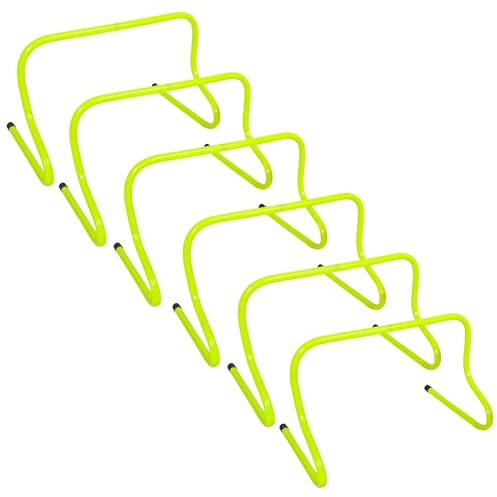 22YardsPro Speed Agility Hurdles 6, 9 & 12 With Carry Strap Football Training UK (6) [Pack of 6]