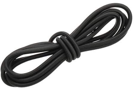 PATIKIL 9/32 x 10' Bungee Shock Cord, 7mm Thick Kayak Stretch String Rope Heavy Elastic Rope Marine Tie-Down Strap for Kayaking Boating Camping, Black