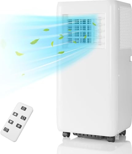 Portable Air Conditioners, 10,000 BTU AC Unit Portable for Room up to 450 Sq. Ft. with Remote Control, Window Installation Kit, 24H Timer, Sleep Mode