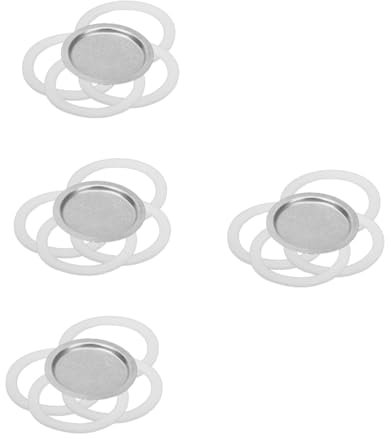 Ciieeo 4sets Silicone Rings for Espresso Machine Pot Sealing Gasket Replacement Parts Easy Install Pot Gasket