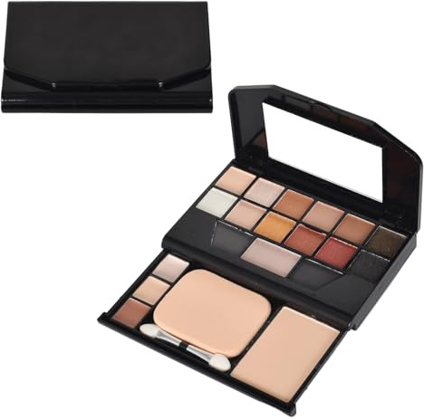 Hnonoxy Paleta de Sombras de Ojos, 19 Colores, Maquillaje Cosmética, Portátil para Mujeres y Hombres, Incluye Paleta de Sombras de Ojos y Rubor