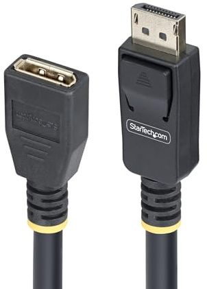 StarTech.com Câble d'Extension DisplayPort 1.4 de 3m, Câble d'Économie de Port DP 1.4, 8K 60Hz, Cordon Adaptateur DP M/F