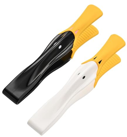 2X Heat Resistant KitchenTongs,Duck Toaster Tongs,Duckbill Design Hot Proof Cooking Tong,Kitchen Tongs for Cooking,Food Tongs for Cooking, Cooking for Kitchen, Silicone Toast for Toasters,Duck Design