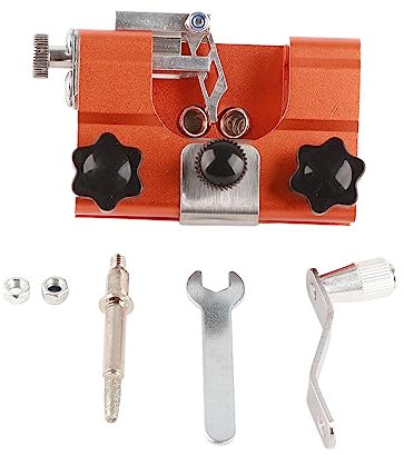 Hapivida Chain Saw Sharpening Jig Kit, Aluminum Alloy Chainsaw Sharpener Portable Manual Chain Sharpening Jig for Lumberjack Garden Worker