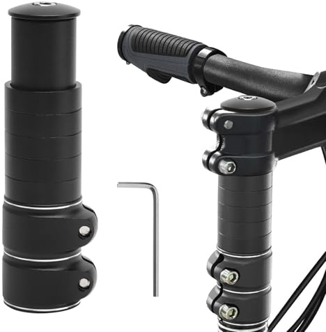 APOMOONS Lenkererhöhung Fahrrad mit Sechskantschlüssel, Fahrrad Lenker Erhöhen Aluminium Cube Lenkererhöhung MTB Fahrradlenker Erhöhung für 28.6 MM MTB Rennrad Und Stadträder (Schwarz 138 x 28.6MM)