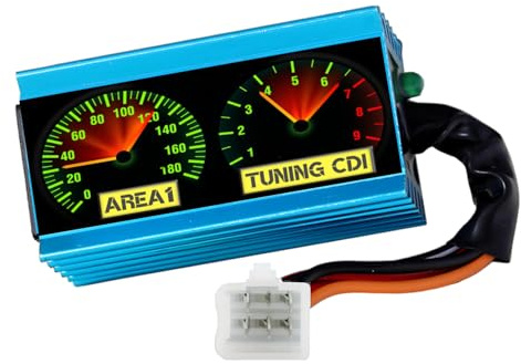 Racing CDI Zündbox für 50ccm 2Takt kompatibel mit Peugeot Speedfight 2, Vivacity, Elyseo, Elystar, TKR, Trekker, Squab, Splinter, Zenith, Limbo, Gipsy, Looxor, Rapido, T-Rex, für PGO Big Max GMax PMX