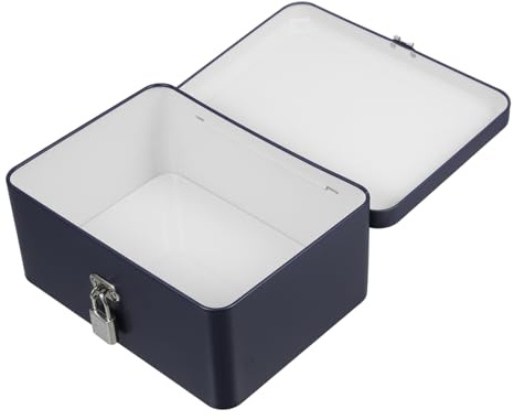 Gatuida Tarro De Galletas Mediano De Hojalata Con Tapa Hermética y Cierre, Caja Metálica Decorativa Negra Para Almacenamiento De Dulces y Snacks En Cocina, Portátil