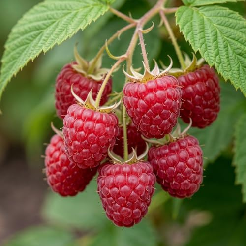 Frambuesa Sugana – Juego de 2 plantas desnudas – Double Cropping, Sweet Firm Fruit, ideal para macetas