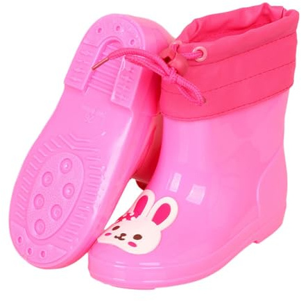 Hixingo Inverno Stivali Pioggia Rimovibile Bambino e Bambina 15-23EU, Caldo pile Scarpe Bambine e Ragazze/Scarpe Bambini e Ragazzi, Antiscivolo Impermeabili Stivali per Bambini (Rosa,30)