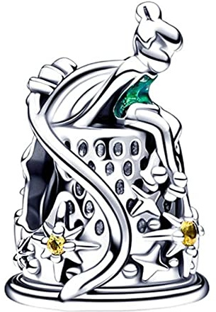 Csenyuer Femme Charms Tinker Bell Celestial Thimble Argent Sterling 925 Pendentif avec Zircon Cubique pour Bracelet