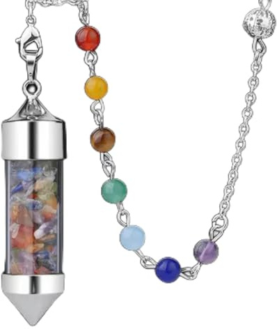 Magic Stone 7 flaskspets Pendel Prism Wand -Lapis Lazuli