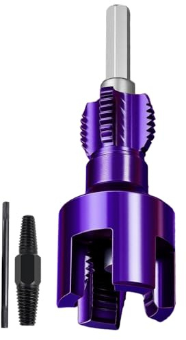 Strumento per aprire impianti idraulici - Filettatrice per tubi in PVC da 9,2 cm, kit estrattore in acciaio legato, manutenzione tubi interni esterni, garage, seminterrato, giardino all'aperto |
