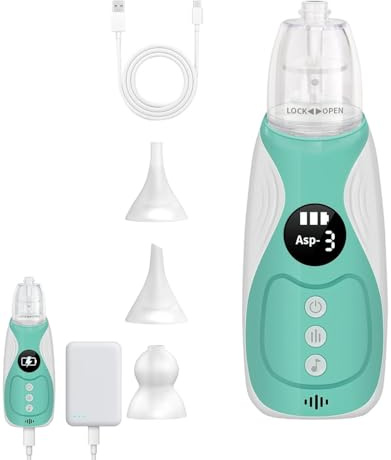 Kinder Nasensauger - Verstellbare Saugstärke - Elektrischer Rotzsauger,Für , Mädchen, Eltern, Pflegekräfte, Zuhause, Reisen, Kita, Schlafzimmer, Tägliche Routine, Schlafenszeit
