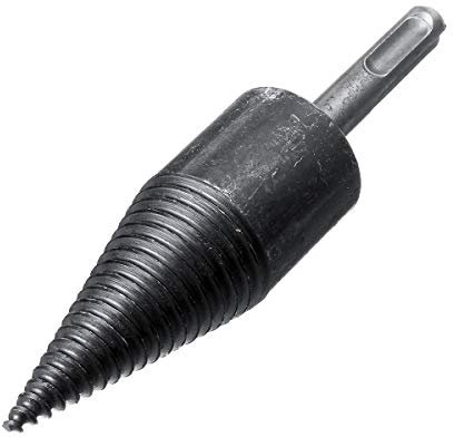 Log Wood Splitting Hammer Drill Splitter Cone Kindling Firewood Hand Stick Drill (SDS Plus Shank(Round))