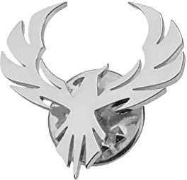 Phoenix-Flügel-Brosche und Anstecknadel aus Edelstahl, für Herren