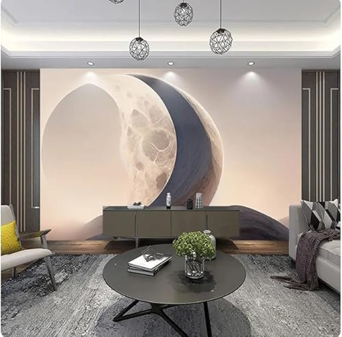 kfjhgbdshhj Wallpaper 3D Art Moon Texture Sandstone Painting TV Background Wall Home Décor,3D,300x210cm