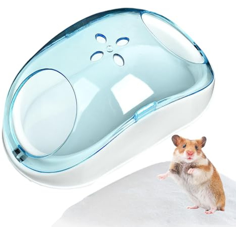 Hamster-Sandbad-Behälter, staubdicht, klar, sichtbar, tragbare Badewanne, groß, multifunktional, für Chinchilla-Staubbad