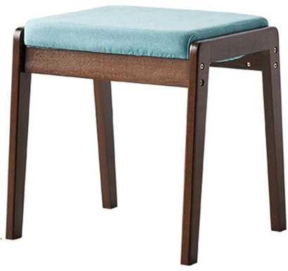 Rückenfreier quadratischer Hocker, Schminkhocker mit Massivholzbeinen, moderner stapelbarer Barhocker, gepolsterte Esszimmerhocker, Küchenstühle für Esszimmer, Party, Wohnzimmer, Klassenzimmer