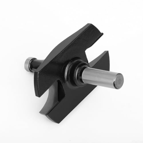 Broca de enrutador de vástago de 12 mm para fresado de bordes de madera con cortador redondo de esquina grande, material de carburo cementado y rodamiento para un rendimiento suave (12 mm)