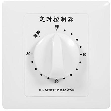 AC 220 V Interrupteur Minuterie Pompe Haute Performance Commande Électronique Compte à Rebours Mécanique à Minuterie Socket Time Switch 86 Panneau (30min)