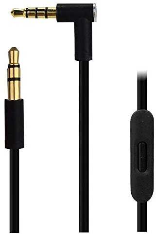 EARLA TEC Replacement Audio Cable Cord Wire with in line Microphone and Control for Beats by Dr Dre Headphones Solo Studio Pro Detox Wireless Mixr Executive Pill(Black)